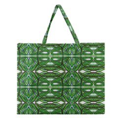 My Paint My Pallet Brocade Green Scarabs Zipper Large Tote Bag by ScottFreeArt