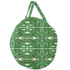 My Paint My Pallet Brocade Green Scarabs Giant Round Zipper Tote by ScottFreeArt