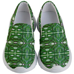 My Paint My Pallet Brocade Green Scarabs Kids Lightweight Slip Ons by ScottFreeArt