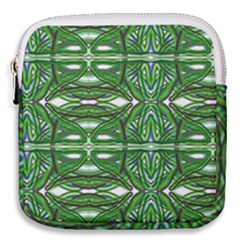 My Paint My Pallet Brocade Green Scarabs Mini Square Pouch by ScottFreeArt