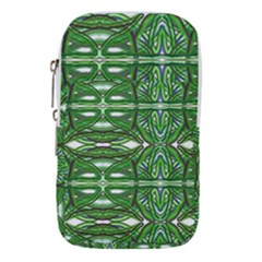 My Paint My Pallet Brocade Green Scarabs Waist Pouch (small) by ScottFreeArt