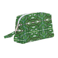 My Paint My Pallet Brocade Green Scarabs Wristlet Pouch Bag (medium) by ScottFreeArt