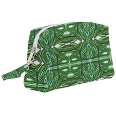 My Paint My Pallet Brocade Green Scarabs Wristlet Pouch Bag (large) by ScottFreeArt