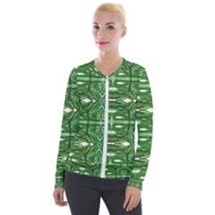 My Paint My Pallet Brocade Green Scarabs Velour Zip Up Jacket by ScottFreeArt