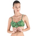 My Paint My Pallet Brocade Green SCARABS Tie Up Cut Bikini Top View1