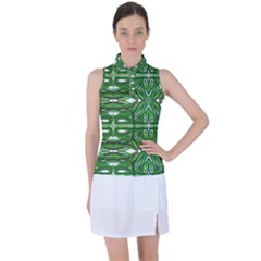 My Paint My Pallet Brocade Green Scarabs Women s Sleeveless Polo Tee by ScottFreeArt