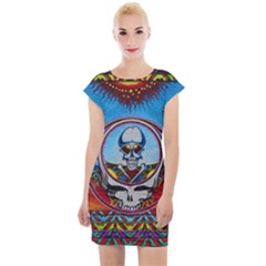 Grateful Dead Wallpapers Cap Sleeve Bodycon Dress