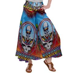 Grateful Dead Wallpapers Satin Palazzo Pants by Sapixe