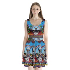 Grateful Dead Wallpapers Split Back Mini Dress  by Sapixe