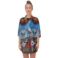 Grateful Dead Wallpapers Half Sleeve Chiffon Kimono by Sapixe