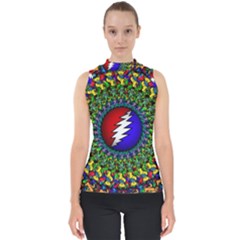 Grateful Dead Mock Neck Shell Top by Sapixe