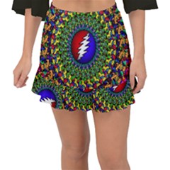 Grateful Dead Fishtail Mini Chiffon Skirt by Sapixe