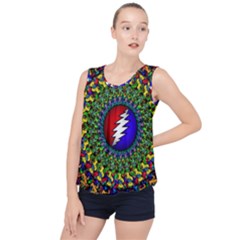 Grateful Dead Bubble Hem Chiffon Tank Top by Sapixe