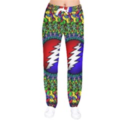 Grateful Dead Women Velvet Drawstring Pants by Sapixe