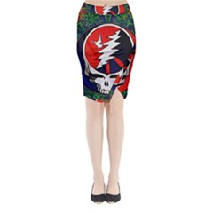 Grateful Dead Midi Wrap Pencil Skirt