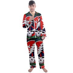 Grateful Dead Men s Satin Pajamas Long Pants Set by Sapixe