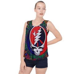 Grateful Dead Bubble Hem Chiffon Tank Top by Sapixe