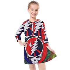 Grateful Dead Kids  Quarter Sleeve Shirt Dress