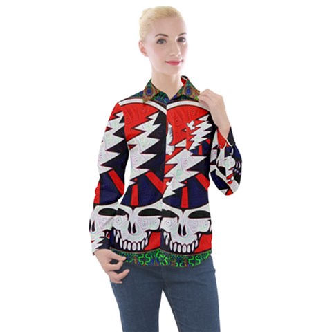 Grateful Dead Women s Long Sleeve Pocket Shirt by Sapixe