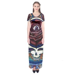 Grateful Dead Ahead Of Their Time Short Sleeve Maxi Dress by Sapixe