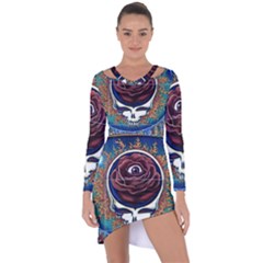 Grateful Dead Ahead Of Their Time Asymmetric Cut-out Shift Dress by Sapixe