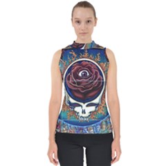 Grateful Dead Ahead Of Their Time Mock Neck Shell Top by Sapixe