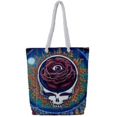 Grateful Dead Ahead Of Their Time Full Print Rope Handle Tote (small) by Sapixe