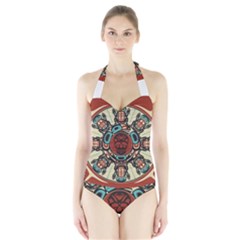 Grateful Dead Pacific Northwest Cover Halter Swimsuit by Sapixe