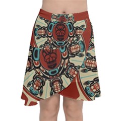 Grateful Dead Pacific Northwest Cover Chiffon Wrap Front Skirt by Sapixe