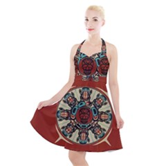 Grateful Dead Pacific Northwest Cover Halter Party Swing Dress 