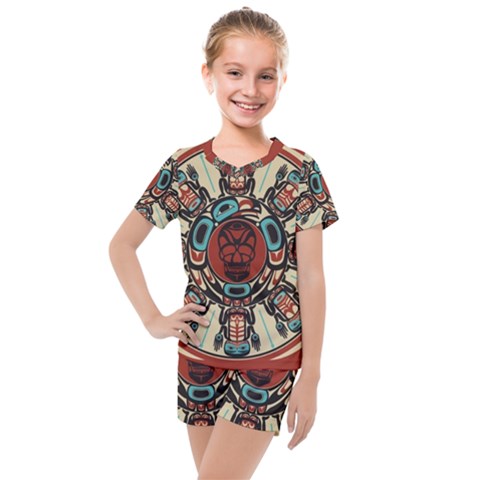 Grateful Dead Pacific Northwest Cover Kids  Mesh Tee And Shorts Set by Sapixe