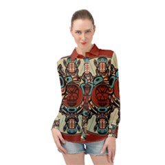 Grateful Dead Pacific Northwest Cover Long Sleeve Chiffon Shirt