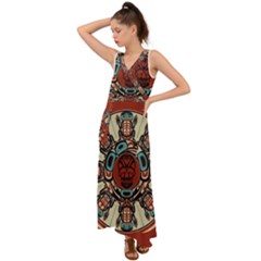 Grateful Dead Pacific Northwest Cover V-neck Chiffon Maxi Dress