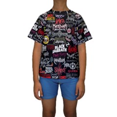 Metal Bands College Kids  Short Sleeve Swimwear