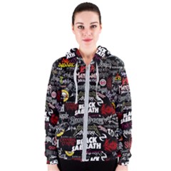 Metal Bands College Women s Zipper Hoodie by Sudhe