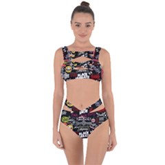 Metal Bands College Bandaged Up Bikini Set  by Sudhe