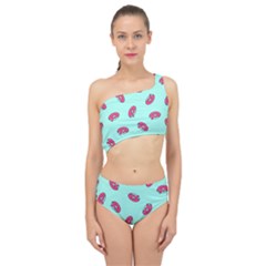 Donuts Pattern Food Colourful Spliced Up Two Piece Swimsuit by Vaneshart