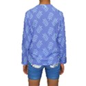 Leaves Ferns Blue Pattern Kids  Long Sleeve Swimwear View2