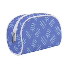 Leaves Ferns Blue Pattern Makeup Case (small)