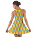 Cube Hexagon Pattern Yellow Blue Cotton Racerback Dress View2