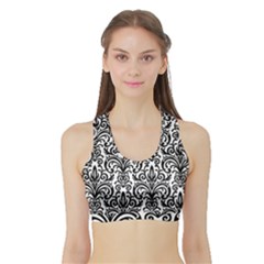 Overlay Transparent Pattern Sports Bra With Border by Vaneshart