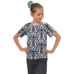 Overlay Transparent Pattern Kids  Mesh Piece Tee