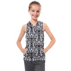 Overlay Transparent Pattern Kids  Sleeveless Hoodie