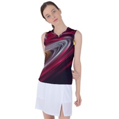 Circle Background Red Dark Bokeh Women s Sleeveless Sports Top