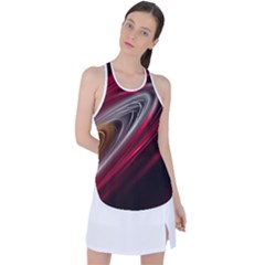 Circle Background Red Dark Bokeh Racer Back Mesh Tank Top by Vaneshart