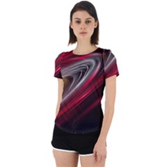 Circle Background Red Dark Bokeh Back Cut Out Sport Tee