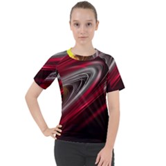 Circle Background Red Dark Bokeh Women s Sport Raglan Tee