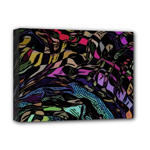 Background Drawing Colorful Pattern Deluxe Canvas 16  X 12  (stretched)  by Vaneshart