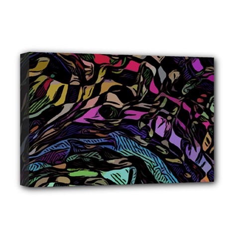 Background Drawing Colorful Pattern Deluxe Canvas 18  X 12  (stretched) by Vaneshart