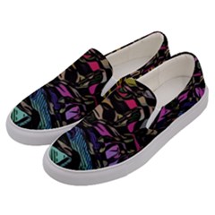 Background Drawing Colorful Pattern Men s Canvas Slip Ons by Vaneshart